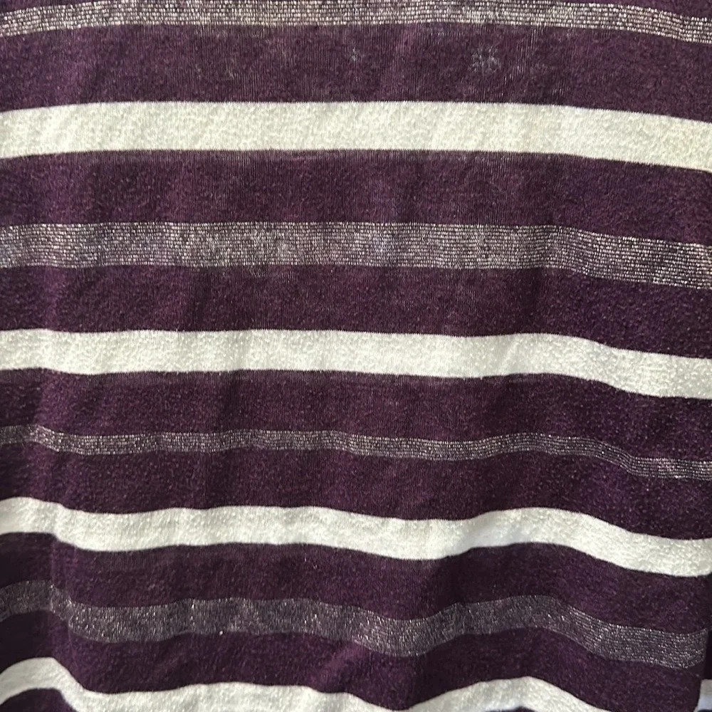 Purple/White/Silver Sparkle 3/4 sleeve (that is an open sleeve) Cato Size 18/20W - Picture 3 of 6